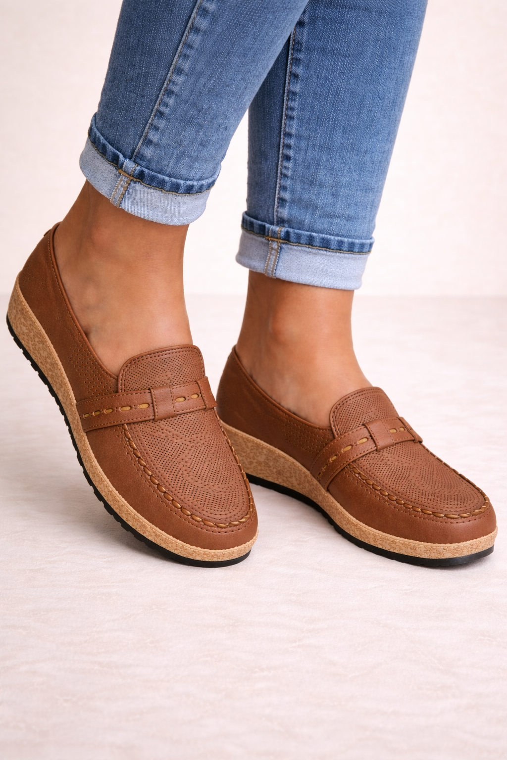 Comfortabele Ballerina's Dames – Instapschoenen met Steunzool & Schokdemping