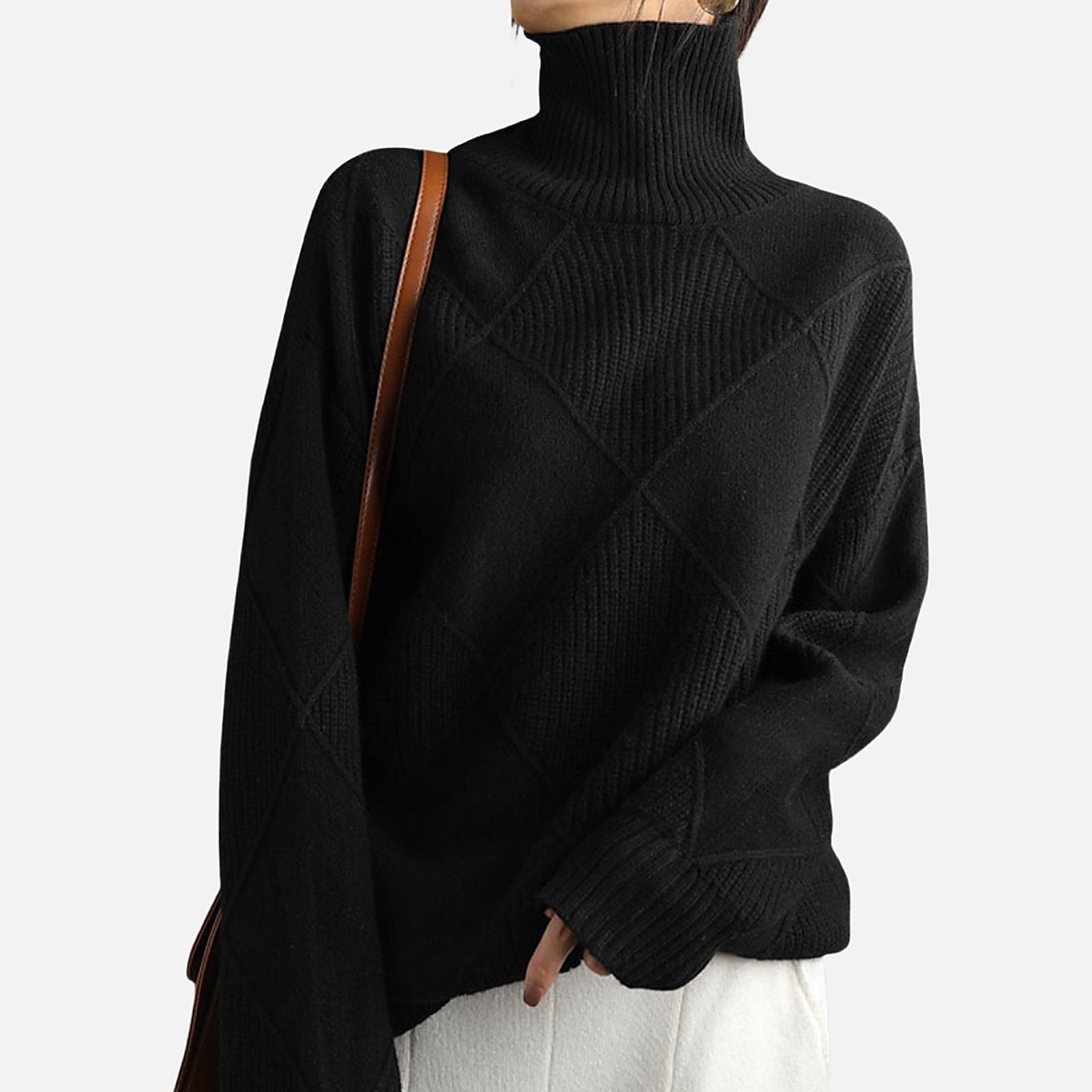 The Athletics Society | Women's Cashmere Turtleneck Sweater