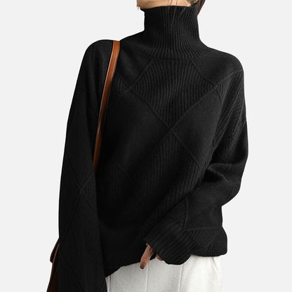 The Athletics Society | Women's Cashmere Turtleneck Sweater
