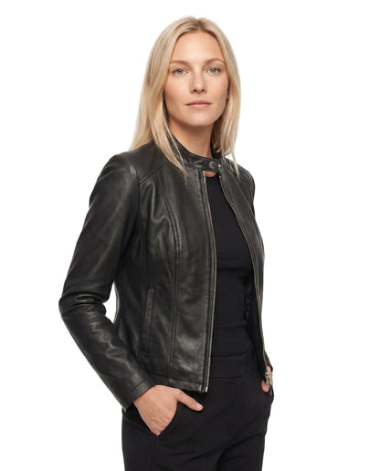Penelope - Stylish Fitted Leather Jacket