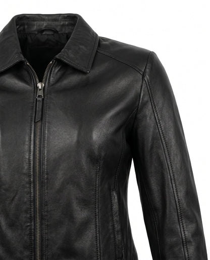Penelope - Stylish Fitted Leather Jacket