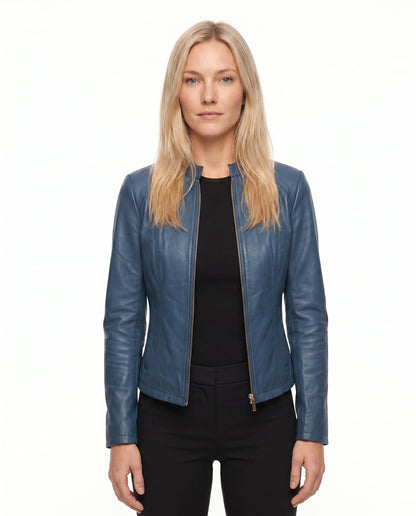 Penelope - Stylish Fitted Leather Jacket