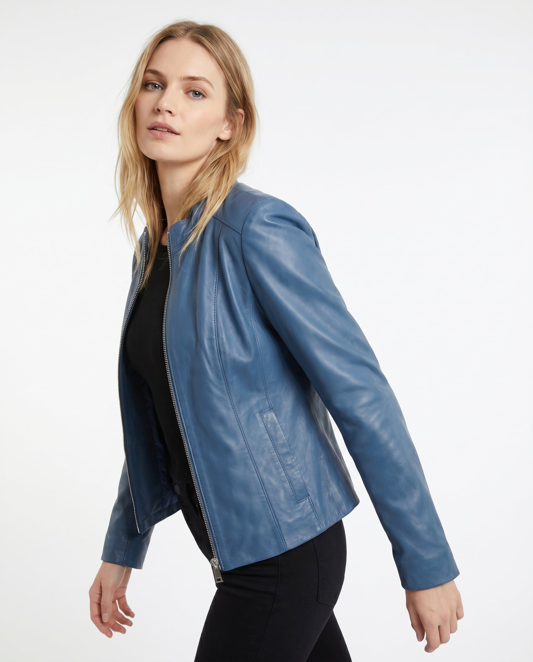 Penelope - Stylish Fitted Leather Jacket