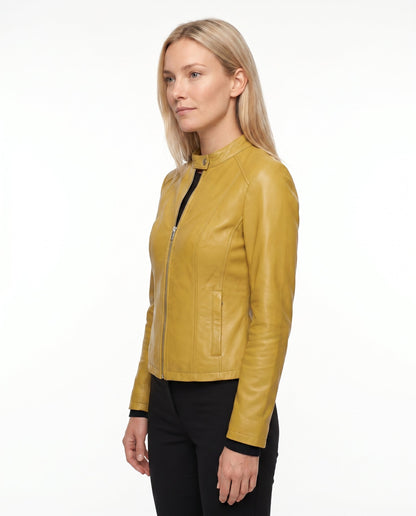 Penelope - Stylish Fitted Leather Jacket