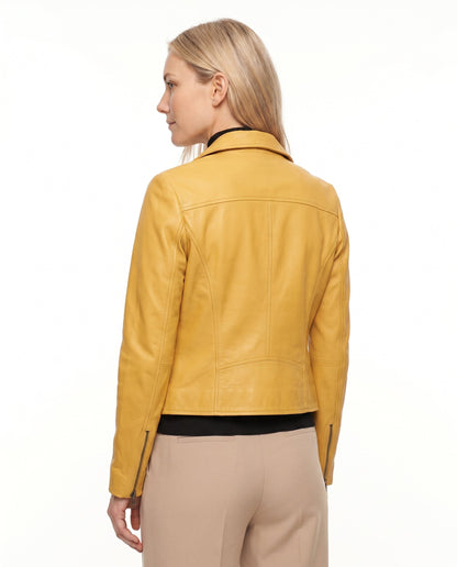 Penelope - Stylish Fitted Leather Jacket