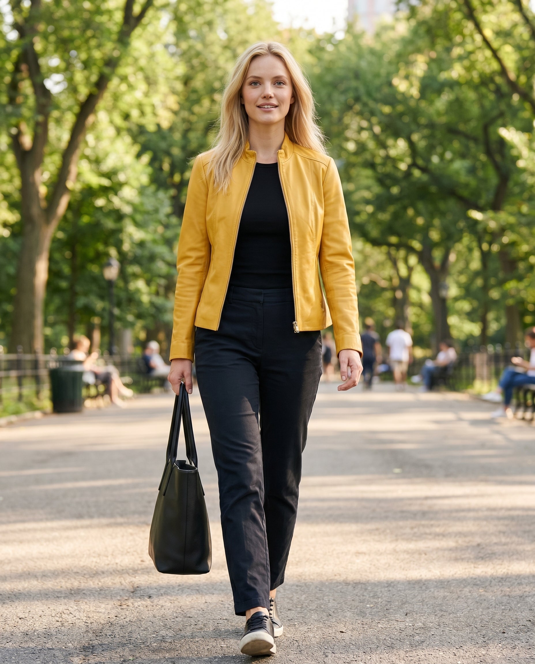 Penelope - Stylish Fitted Leather Jacket