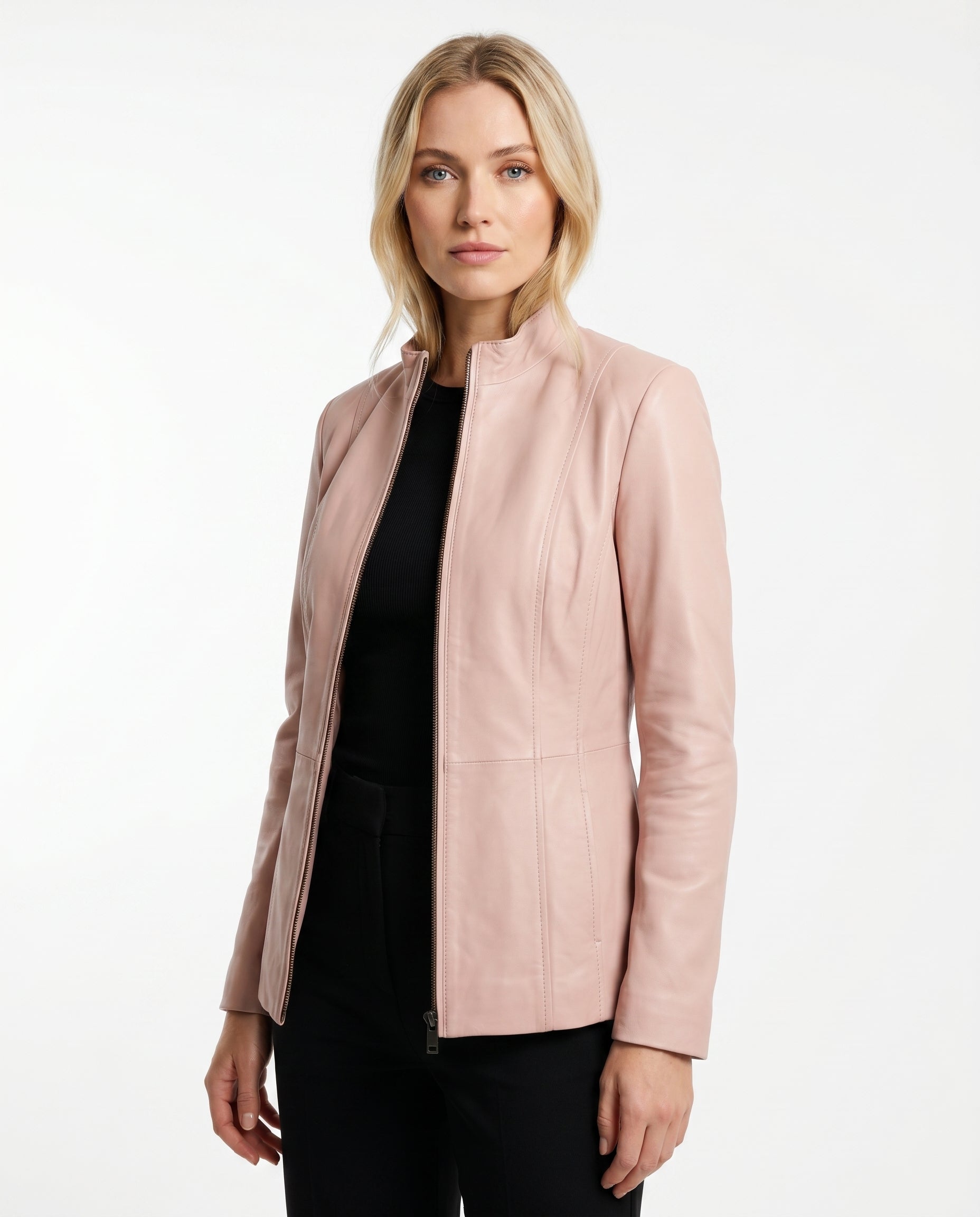 Penelope - Stylish Fitted Leather Jacket