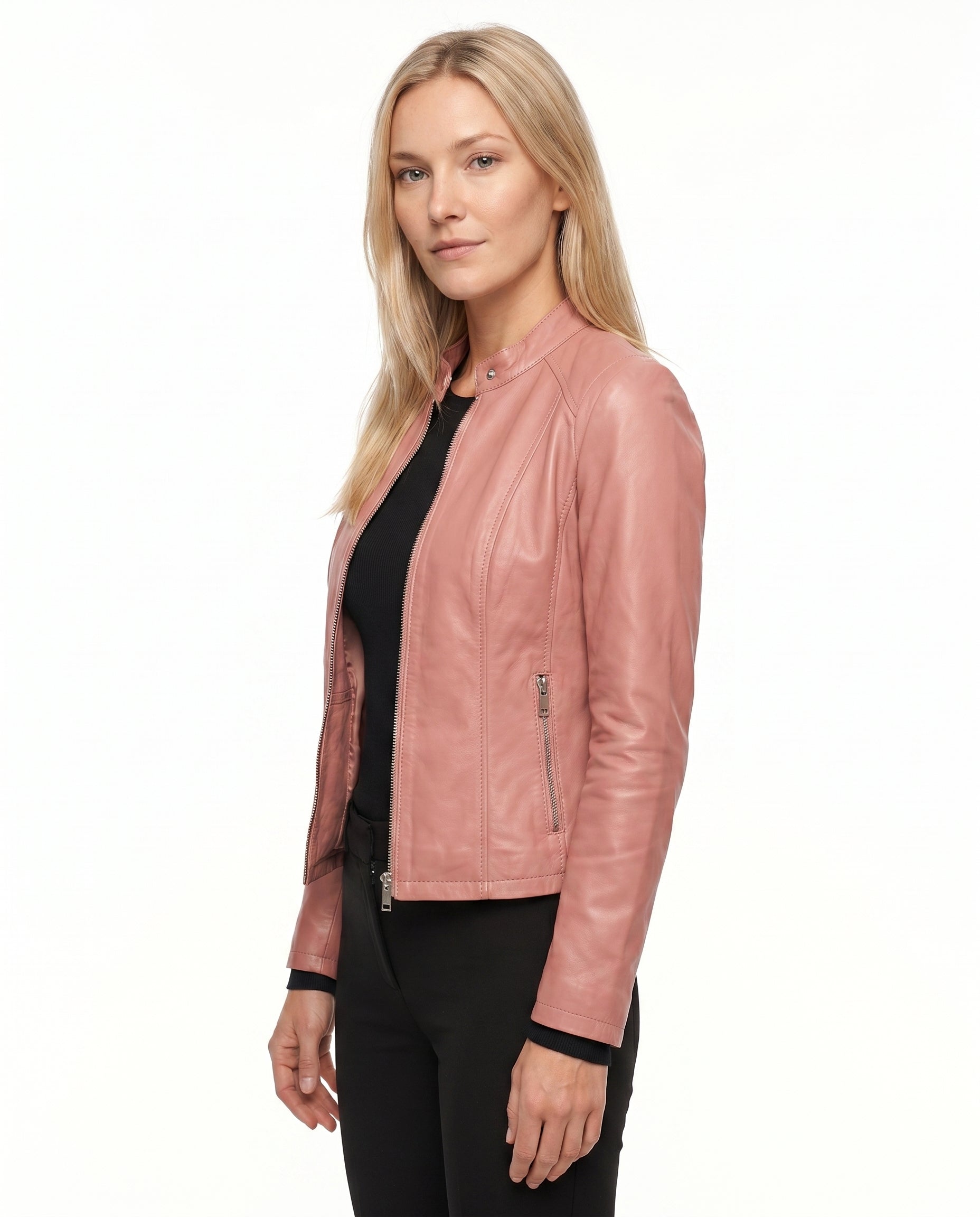 Penelope - Stylish Fitted Leather Jacket