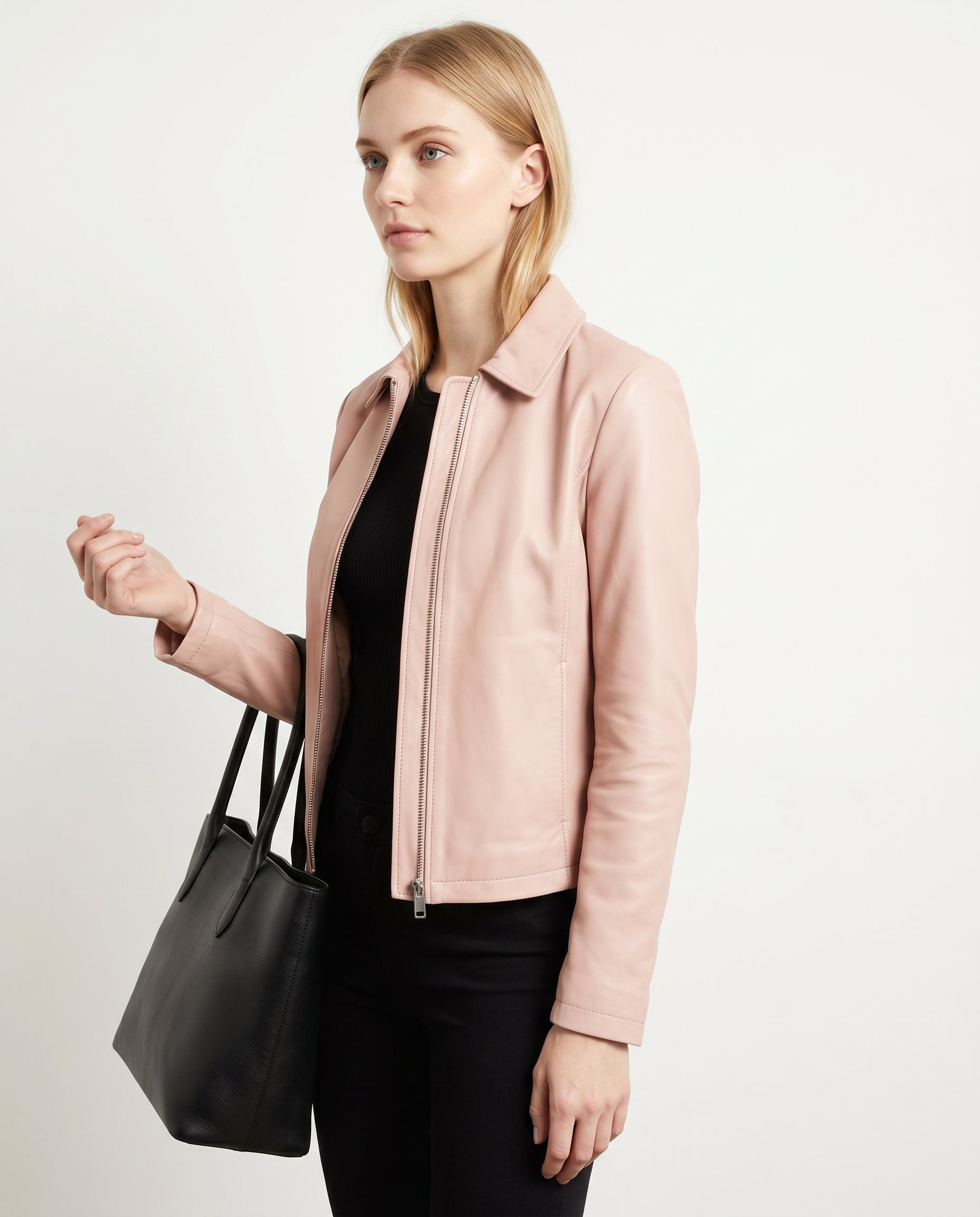 Penelope - Stylish Fitted Leather Jacket