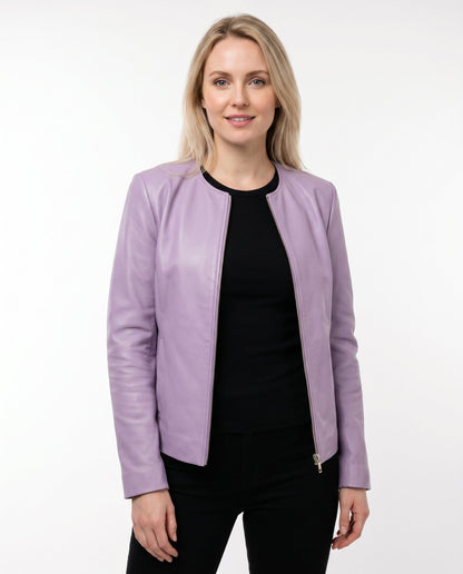 Penelope - Stylish Fitted Leather Jacket