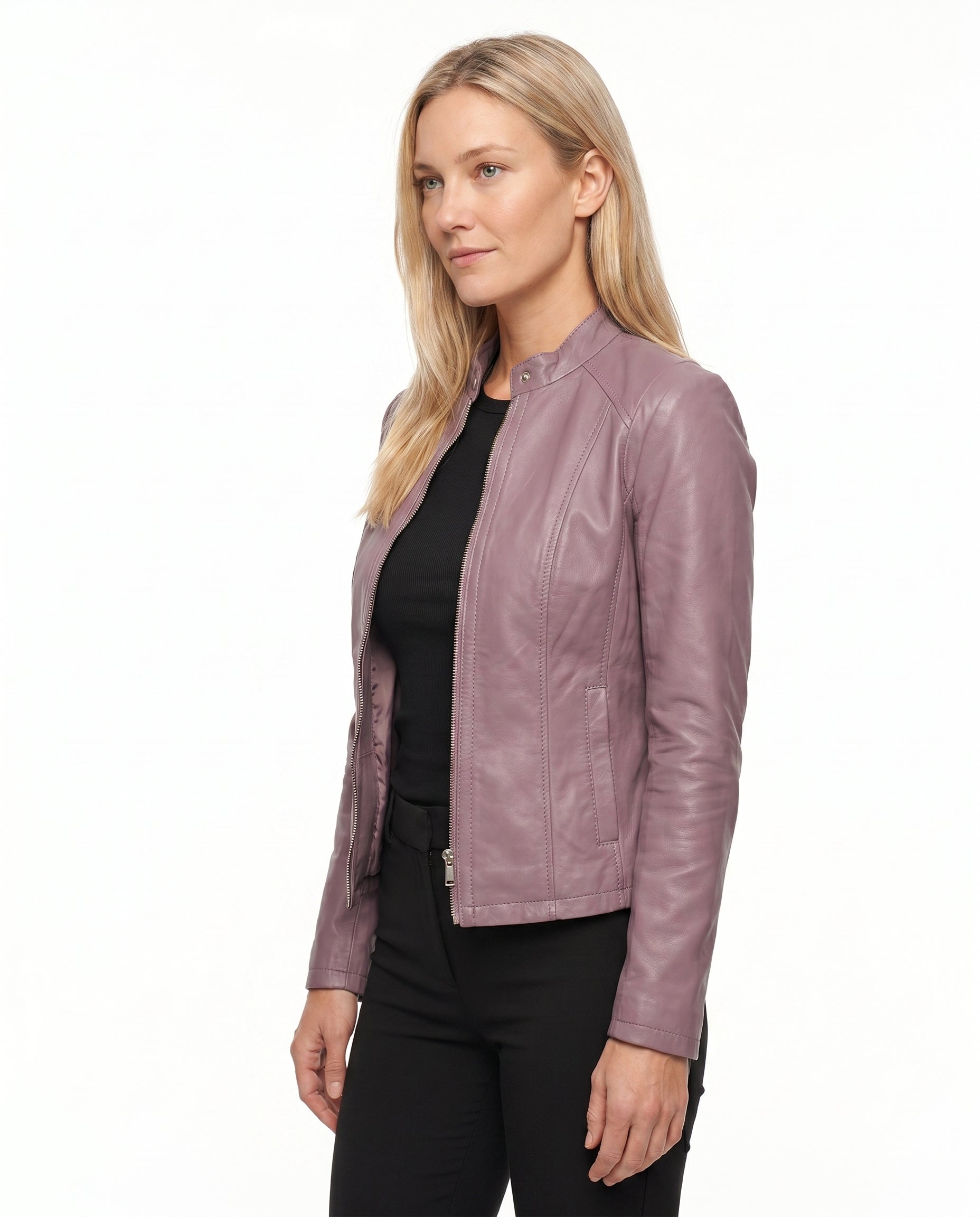 Penelope - Stylish Fitted Leather Jacket