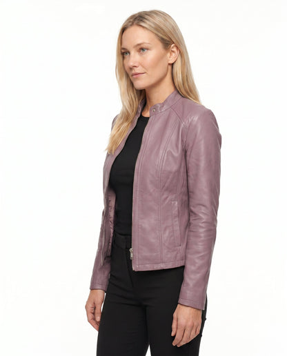Penelope - Stylish Fitted Leather Jacket