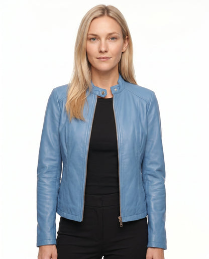 Penelope - Stylish Fitted Leather Jacket