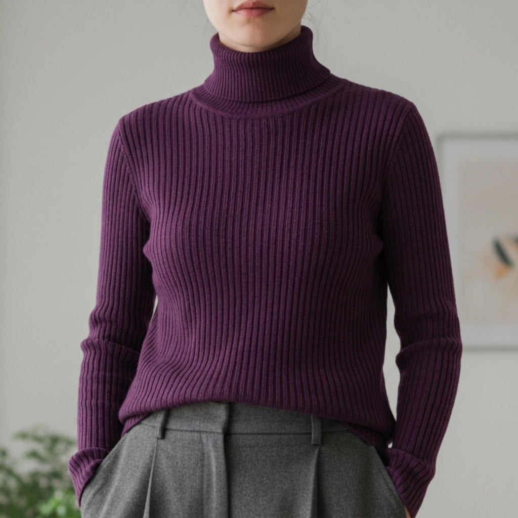 Limassol Ribbed Turtleneck Sweater