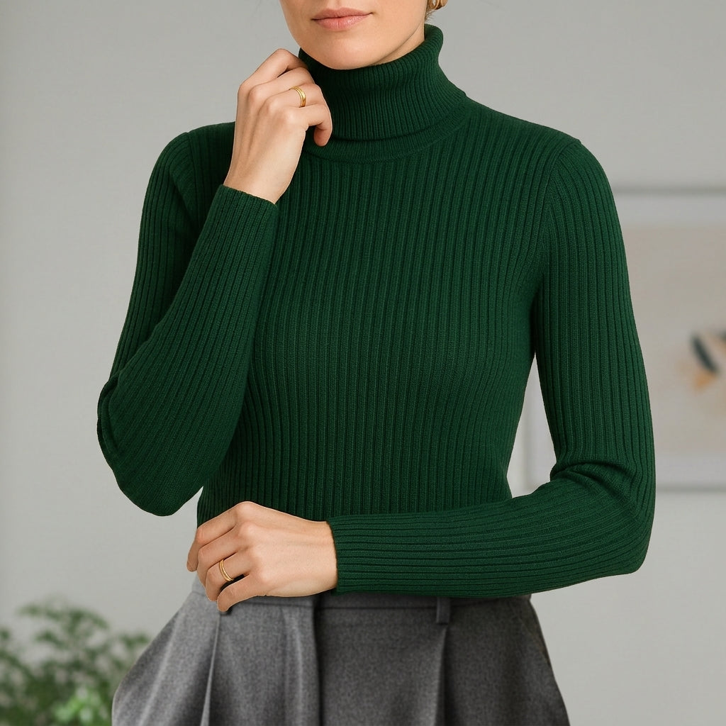 Limassol Ribbed Turtleneck Sweater