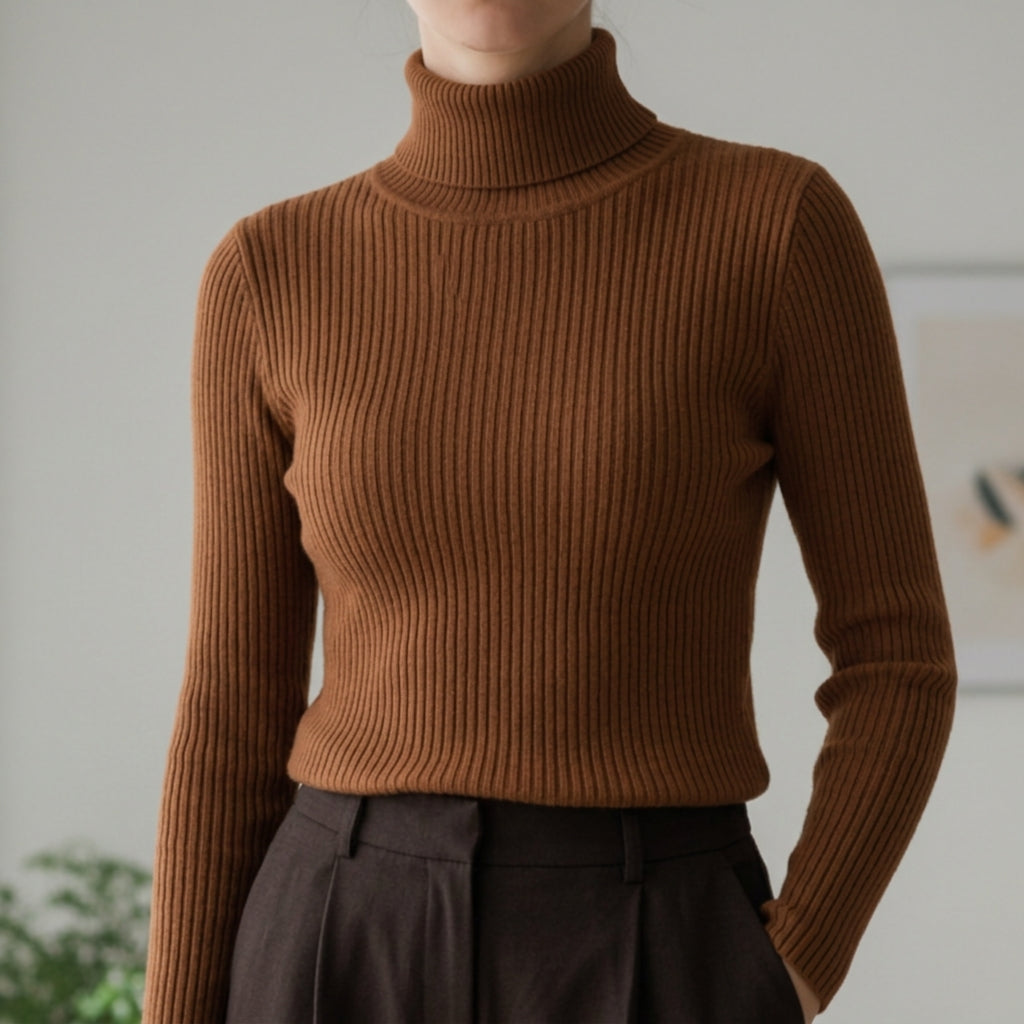 Limassol Ribbed Turtleneck Sweater