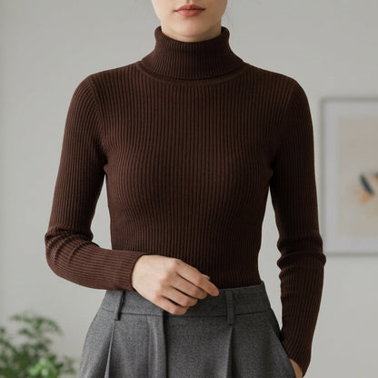 Limassol Ribbed Turtleneck Sweater