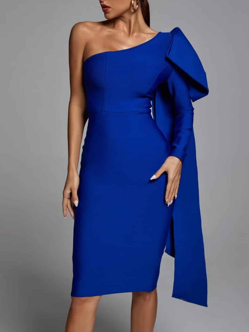 Abbey One-Shoulder Bandage-jurk