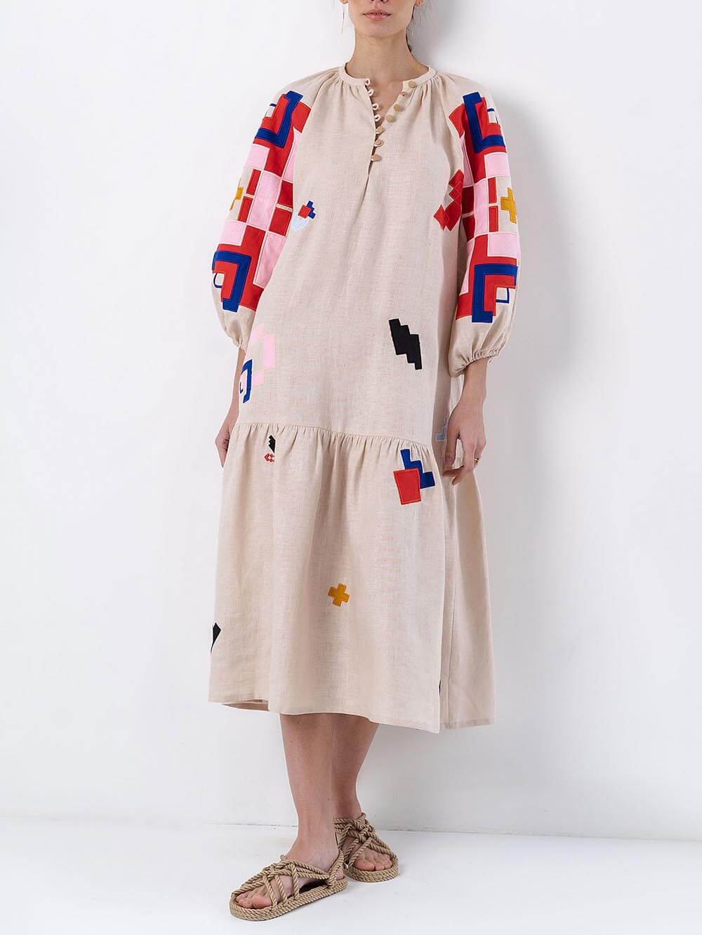 Luchtige Maxi-jurk met Etnische Print
