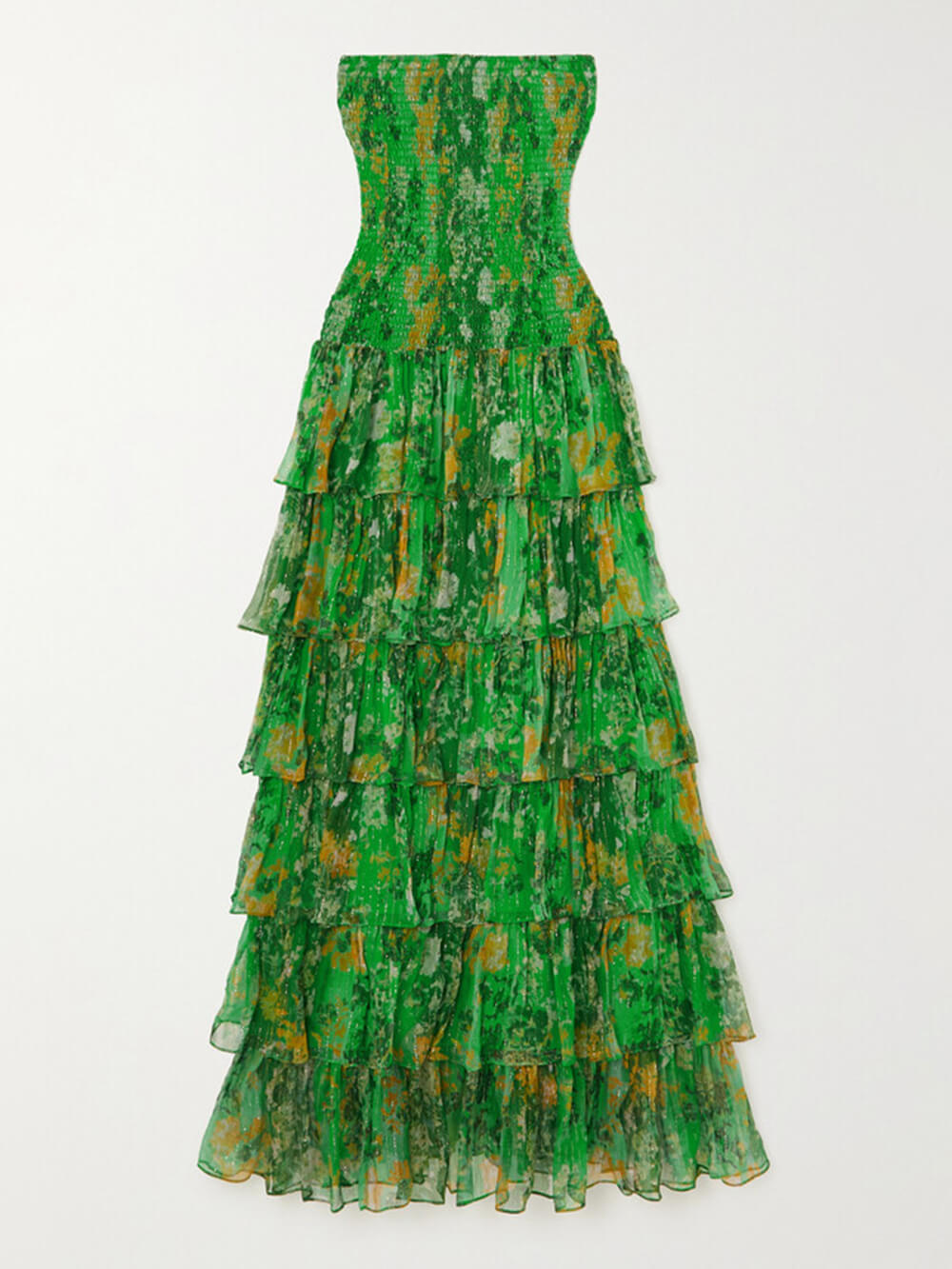 Strapless Bandeau Maxi-jurk met Bloemenprint