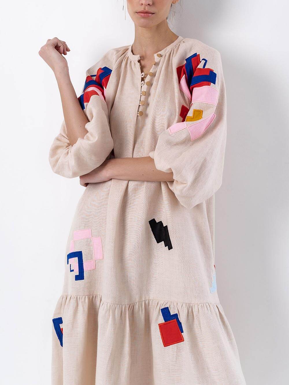 Luchtige Maxi-jurk met Etnische Print