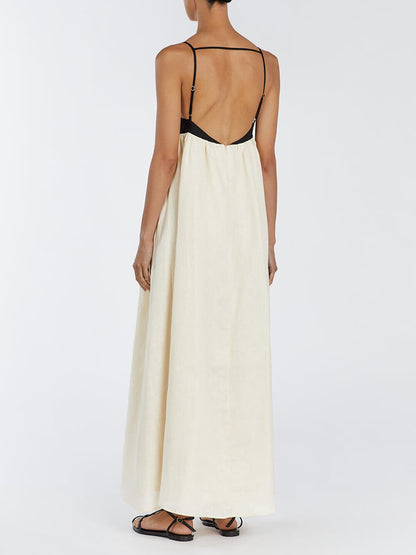Ruimvallende Maxi-jurk met Patchwork