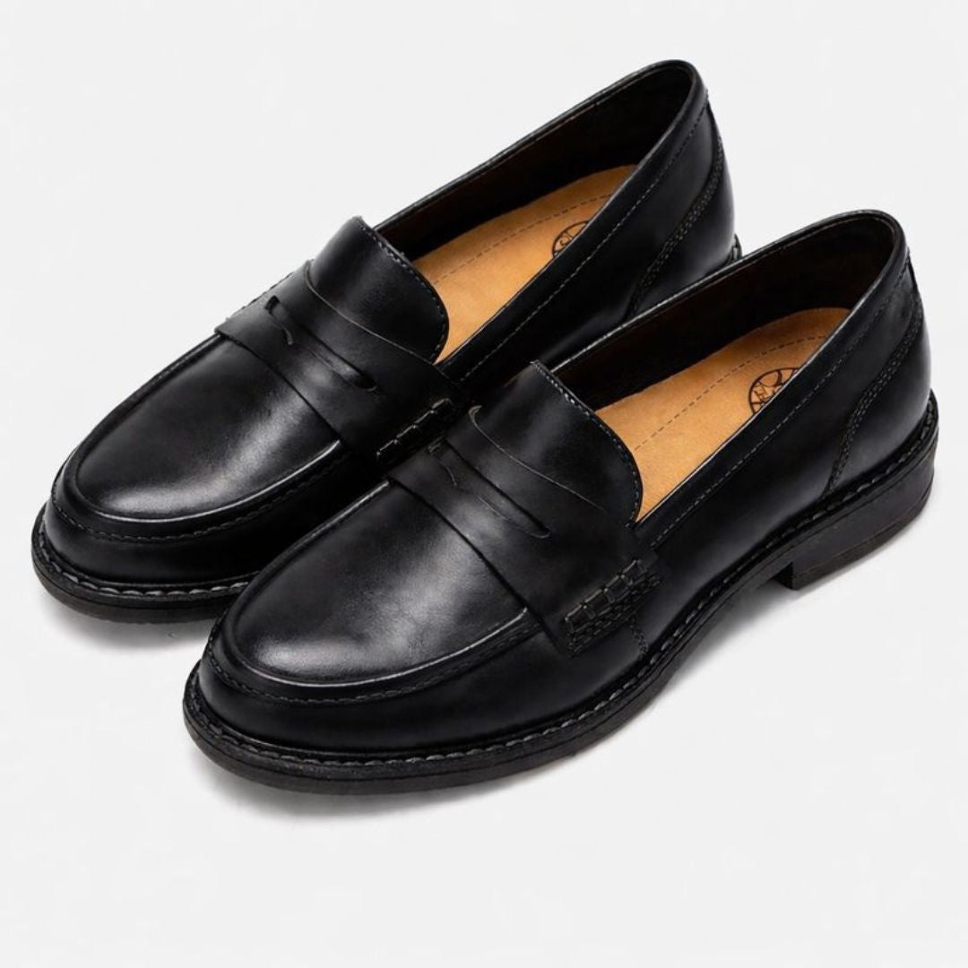 Comfortabele Leren Loafers Dames – Instappers met Steunzool & Schokdemping