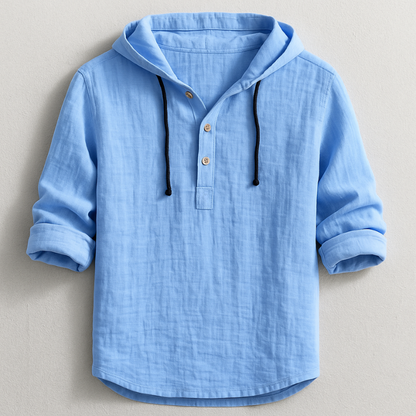 Rex Linnen Overshirt met Capuchon