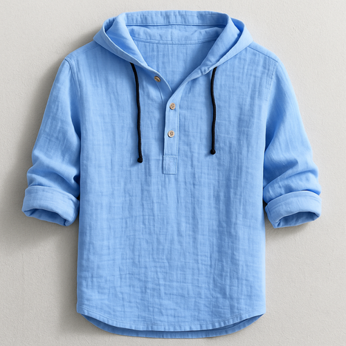 Rex Linnen Overshirt met Capuchon