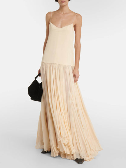 Jurk met Verlaagde Taille en Bandjes