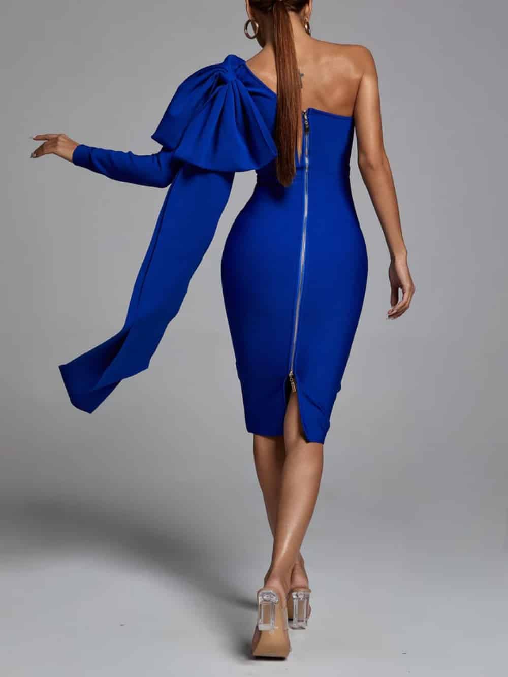 Abbey One-Shoulder Bandage-jurk