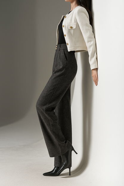 Blair Wool Wide-Leg Trousers