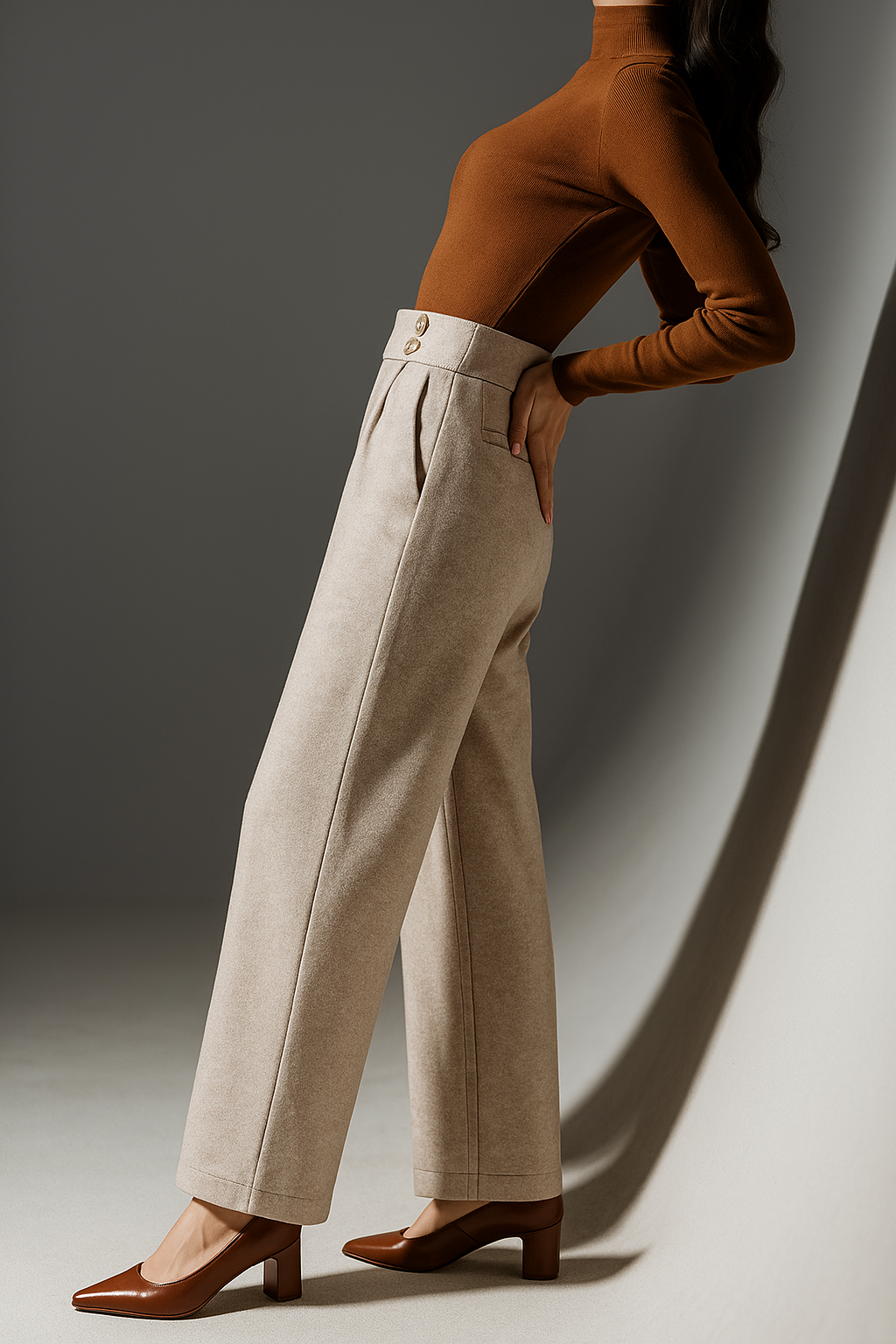 Blair Wool Wide-Leg Trousers