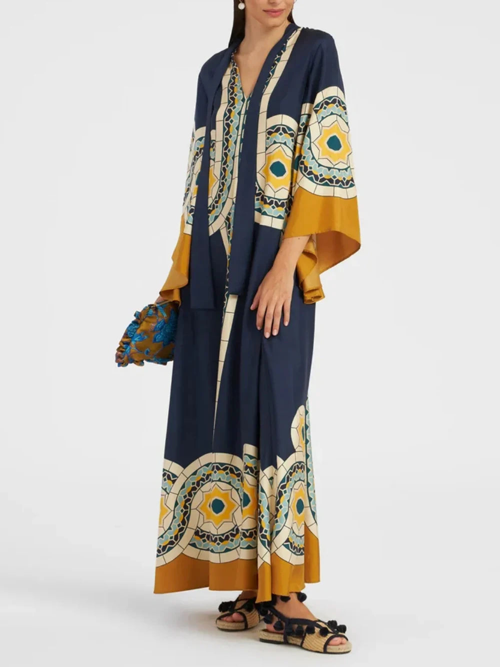 Maxi-jurk met Art-Decoprint