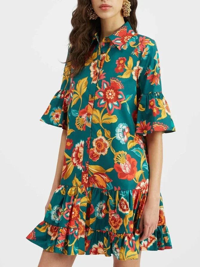 Grace Mini-jurk met Bloemenprint