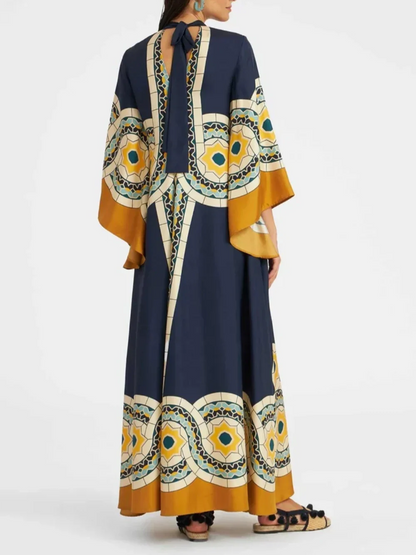 Maxi-jurk met Art-Decoprint