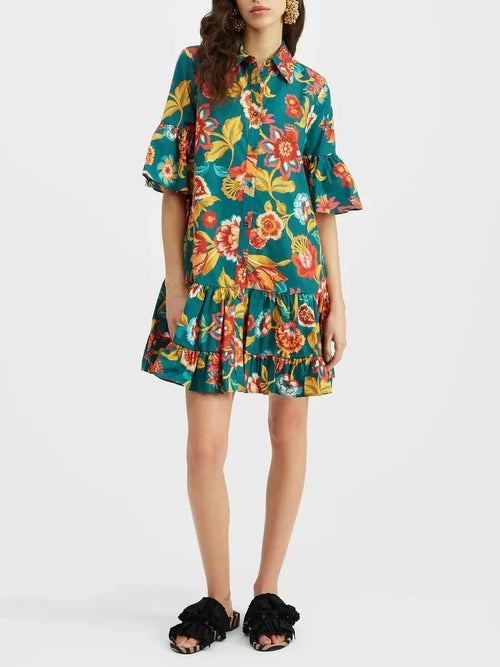 Grace Mini-jurk met Bloemenprint