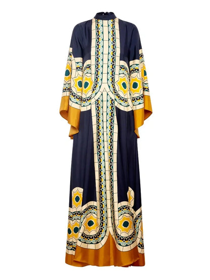 Maxi-jurk met Art-Decoprint