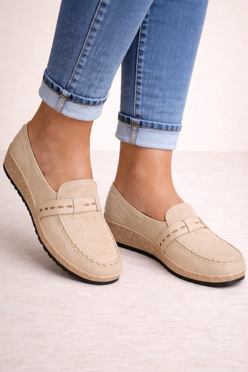 Comfortabele Ballerina's Dames – Instapschoenen met Steunzool & Schokdemping