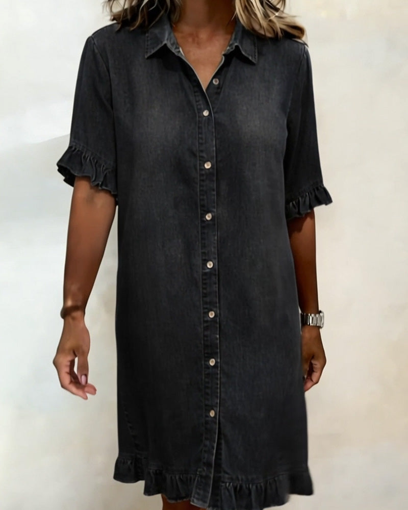 Aveline Comfortabele Denim-jurk