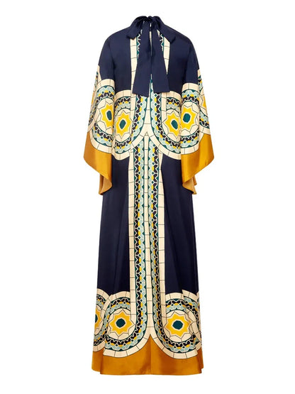 Maxi-jurk met Art-Decoprint