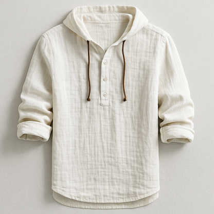 Rex Linnen Overshirt met Capuchon