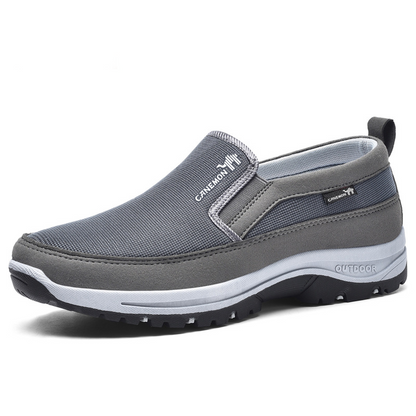 (⏰ Almost Gone!!!) Men's Slip-On Walking Shoes with Lightweight Cushioned Sole - Waterproof Mesh, Anti-Slip, Wide Toe, Arch Support