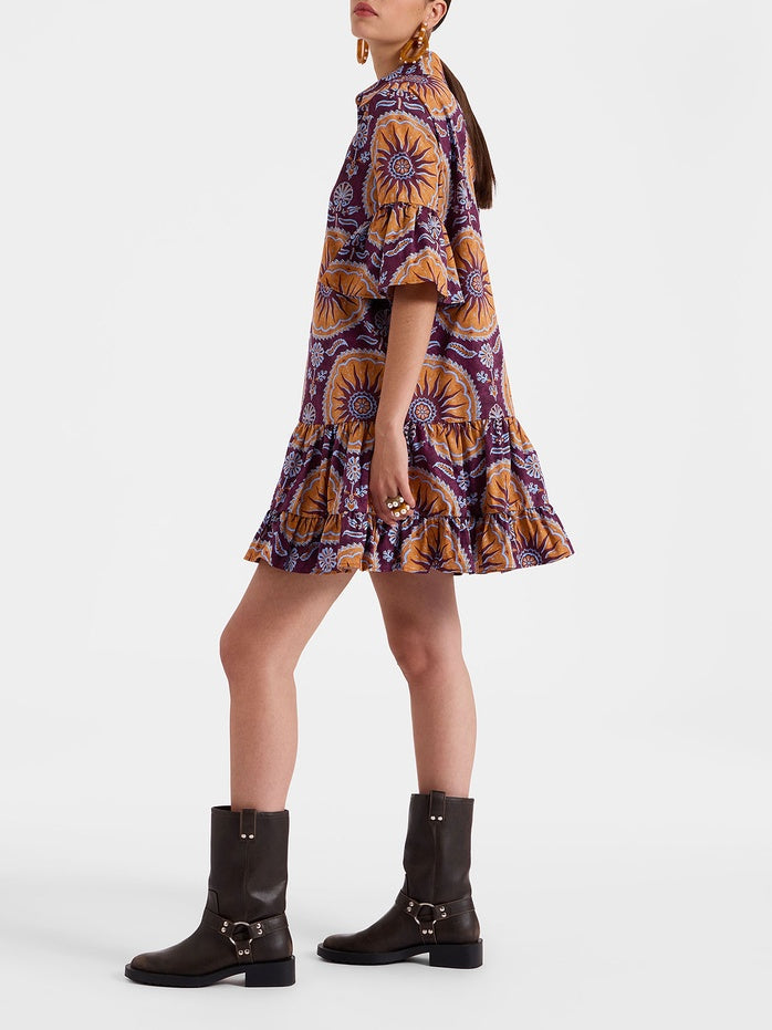 Mini-jurk met Verlaagde Taille en Lagen