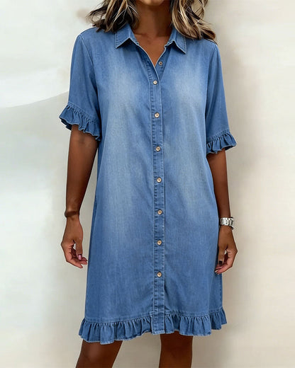 Aveline Comfortabele Denim-jurk