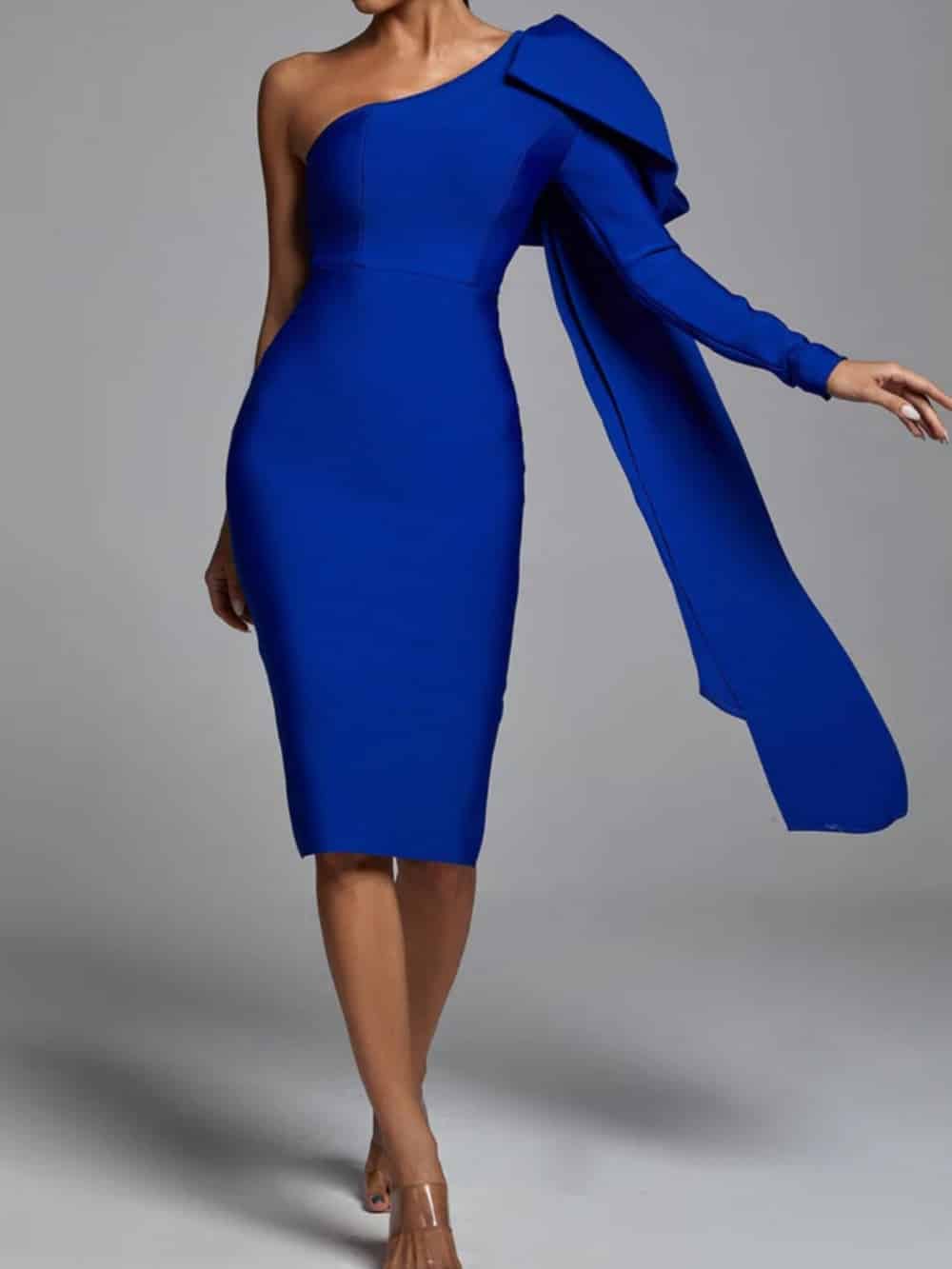 Abbey One-Shoulder Bandage-jurk