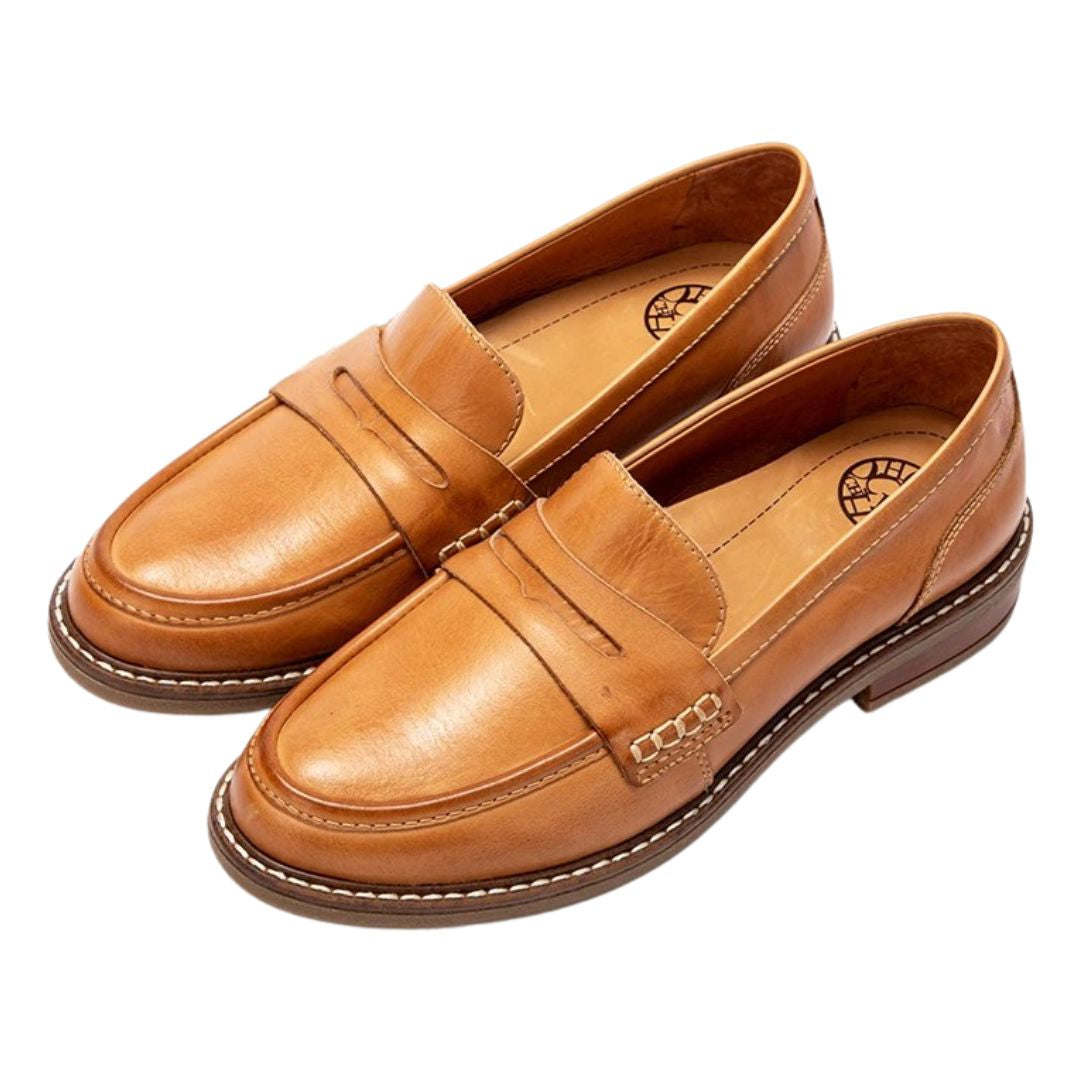 Comfortabele Leren Loafers Dames – Instappers met Steunzool & Schokdemping