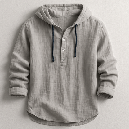 Rex Linnen Overshirt met Capuchon