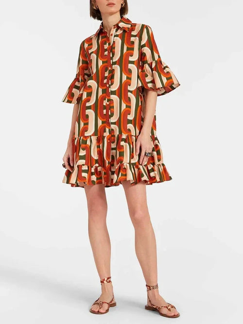 Elegante Mini-jurk met Verlaagde Taille