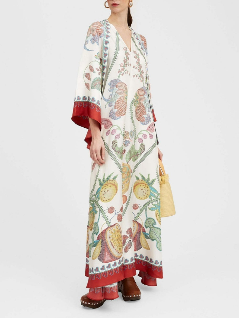 Maxi-jurk met Zwart-witte Print